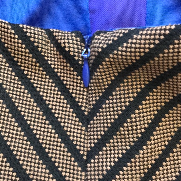 Ark & Co Brown Black Geo Print Strapless Dress S - Picture 6 of 8